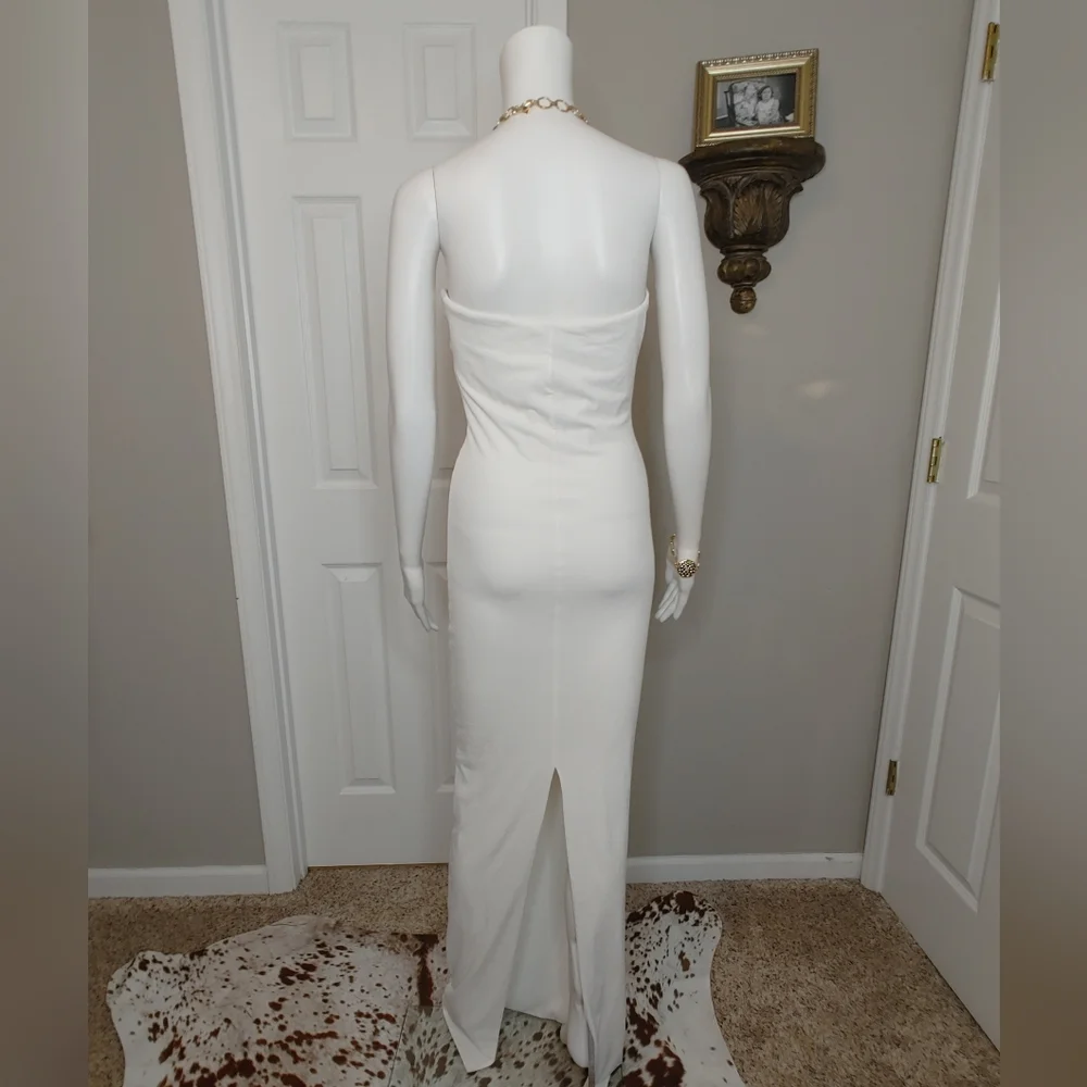 NAKED WARDROBE: THE NW TUBE DRESS, WHITE L - Picture 8 of 16